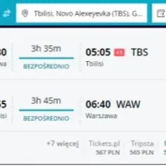 Jak długo trwa lot do Gruzji z Warszawy? Czas i najlepsze opcje lotów