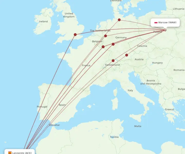 Ile trwa lot na Lanzarote z Warszawy? Czas podróży i ważne informacje